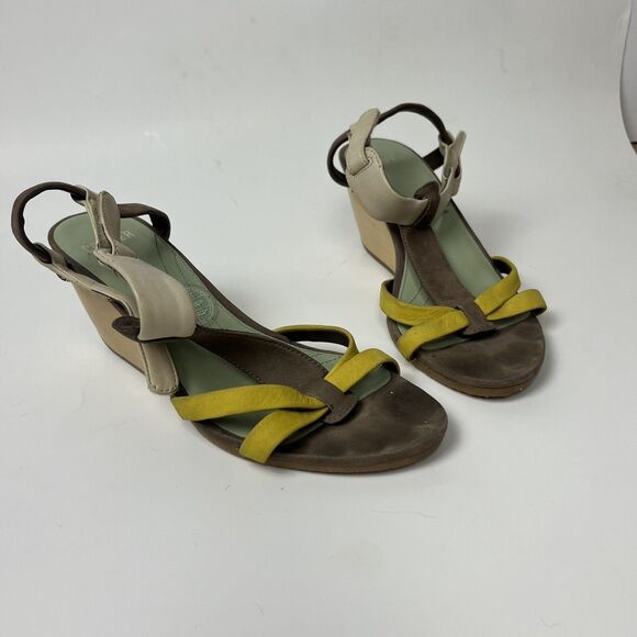 Camper Leather Wooden Heels Size 39 Hook And Loop Fastener - Picture 8 of 8